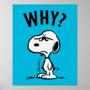 Póster Cacahuetes   Snoopy Se Pregunta Por Qué?