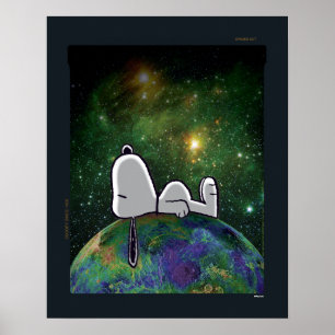 Póster Cacahuetes   Snoopy Spacing Out