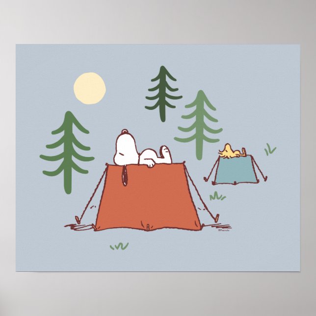 Póster Cacahuetes | Snoopy & Woodstock | Añadir su nombre (Frente)