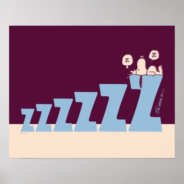 Póster Cacahuetes | Snoopy & Woodstock Nap (Frente)