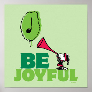 Póster Cacahuetes Woodstock Be Joyful