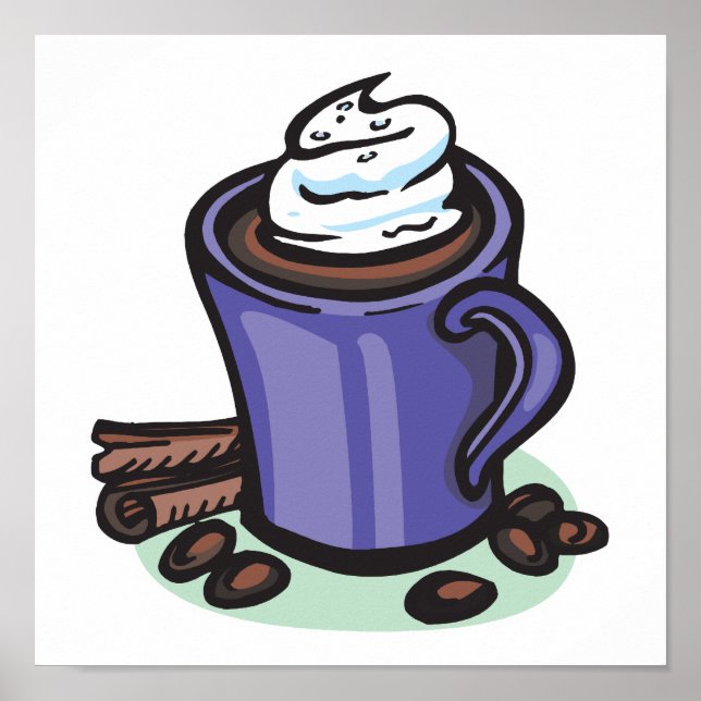 Póster cacao de chocolate caliente (Frente)