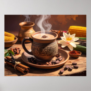 PÓSTER CACAO - MAYA - AZTECA