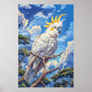 Póster Cacatúa blanca