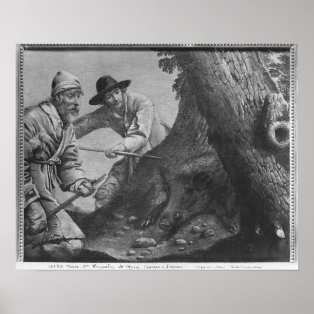 Póster Cacería de jabalíes (Frente)