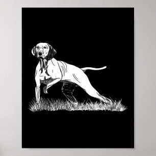 Póster Cacería De Pájaros El Puntero Vizsla Perro Para Ca