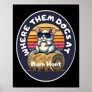 Póster Cacería divertida de Byrn - Rata Cuta Con Sombrill