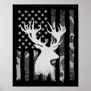 Póster Cacería divertida de camuflaje La Bandera De Ee.Uu
