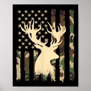 Póster Cacería divertida de camuflaje La Bandera De Ee.Uu