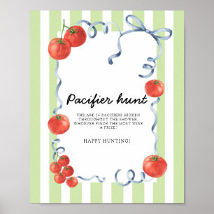 Póster Cacería pacificadora de tomate bebé ducha