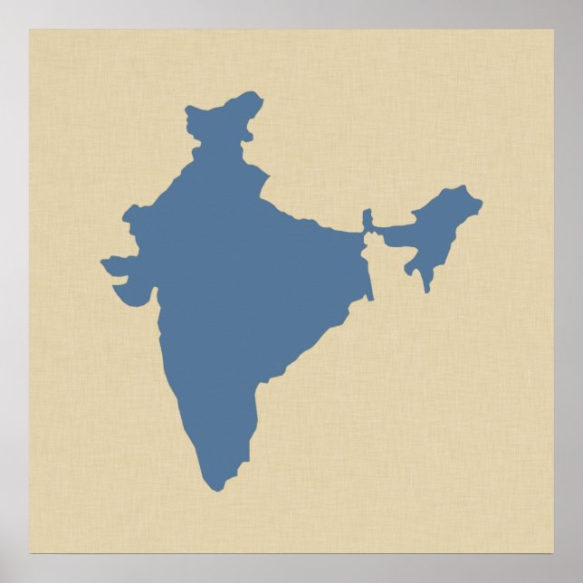 Póster Cachemira: Modos de especias azules para India (Frente)