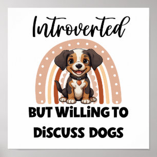 Póster Cachorro Boho Arcoíris "Introvertido" Gráfico