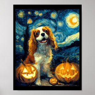 Póster Cachorro Cute Cavalier King Charles Spaniel Hallow