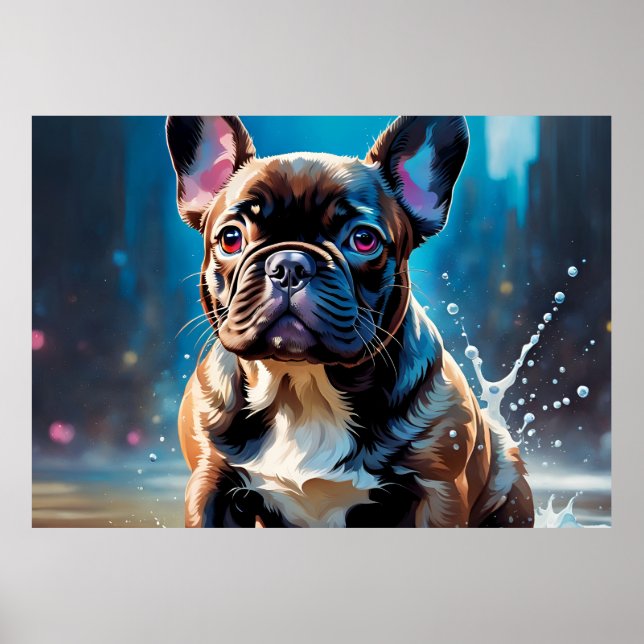 Póster Cachorro de Bulldog francés (Frente)