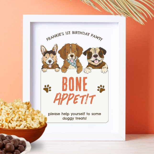 Póster Cachorro de cachorro Mesa de alimentos de cumpleañ (Subido por el creador)