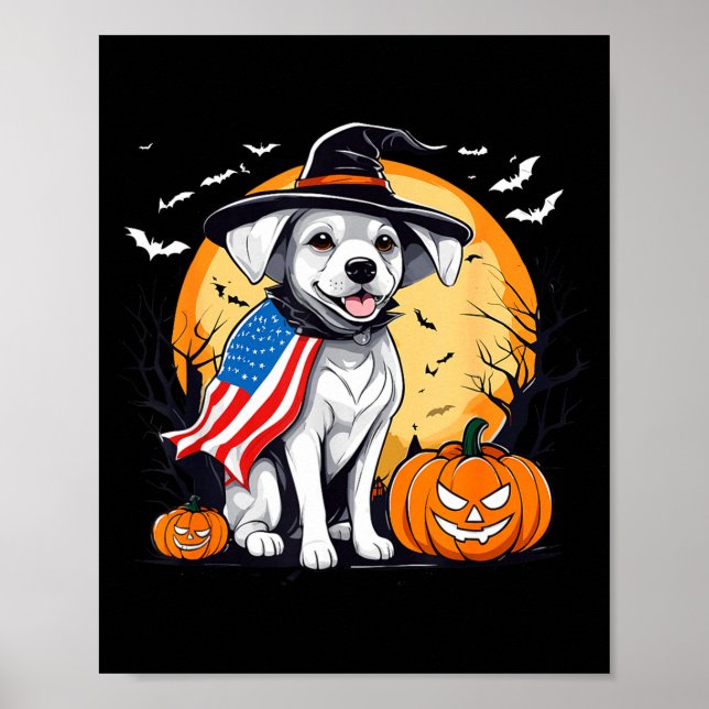 Póster cachorro de Halloween  (Frente)