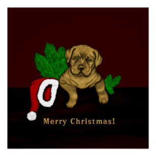 Póster Cachorro de Navidad