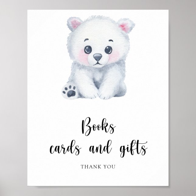 Póster Cachorro de oso polar - cartel de libros, tarjetas (Frente)