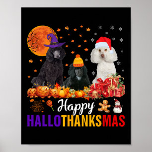 Póster Cachorro de perro canino Hallothanksmas Halloween
