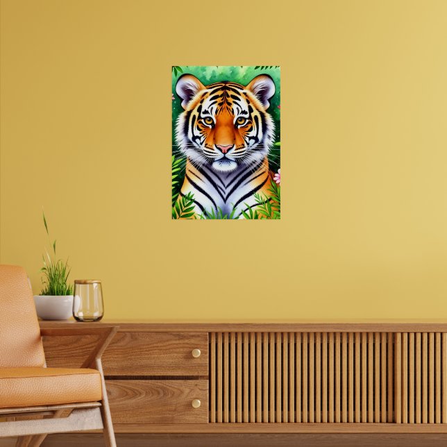 Póster Cachorro de tigre botánico audaz (Salón 2)
