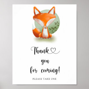 Póster Cachorro de zorro \ Gracias por venir