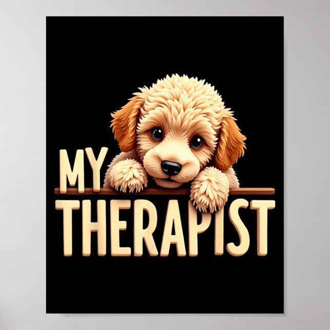 Póster Cachorro Divertido Mi Perro Más Antiguo  (Frente)