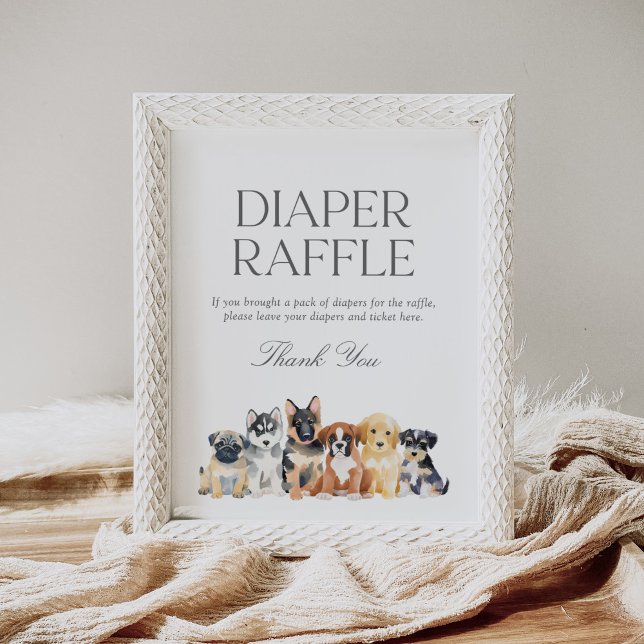Póster Cachorro picante Baby Shower Diaper Raffle (Subido por el creador)