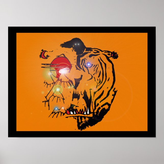 Póster cachorro rojo "El tigre de Robert" (Frente)