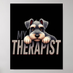 Póster Cachorro Schnau divertido Mi perro Schnauzer Thera