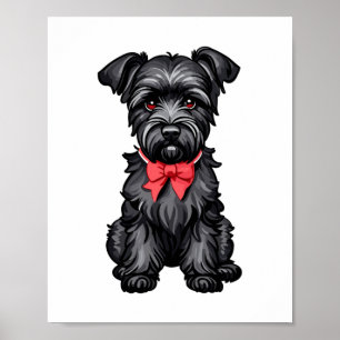 Póster Cachorro Schnauzer miniatura