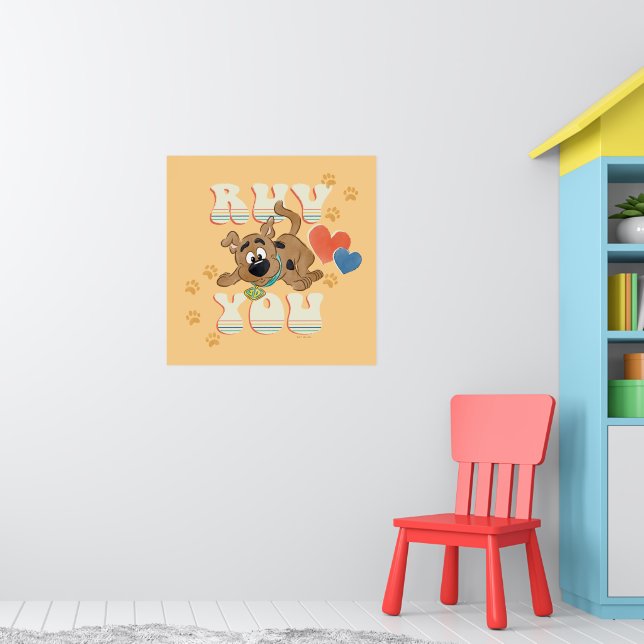 Póster Cachorro Scooby-Doo "Ruv You" (Guardería 1)