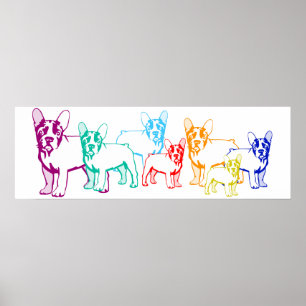 Póster Cachorros Bullies en Lienzo