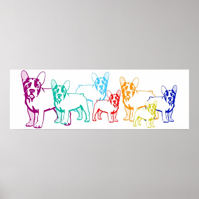 Póster Cachorros Bullies en Lienzo (Frente)