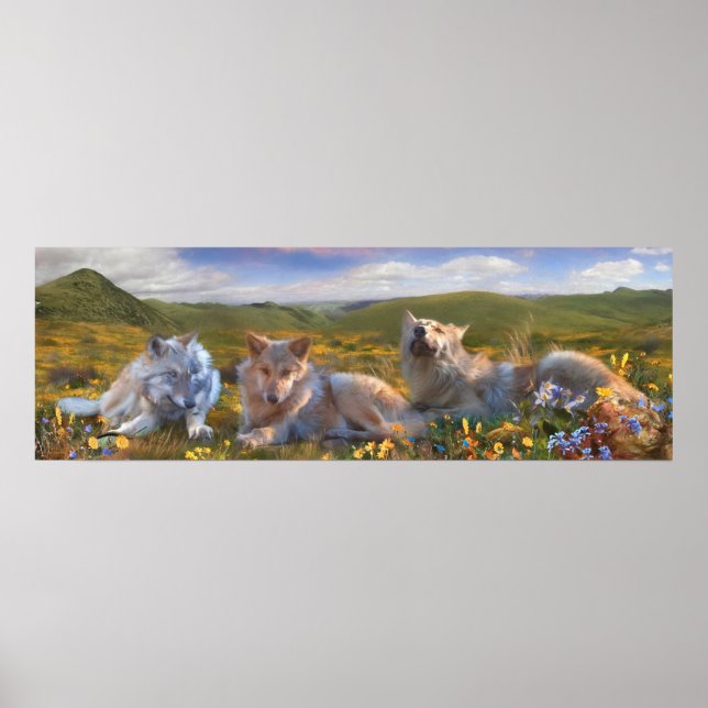 Póster Cachorros de Lobo "CANCION DE TRES FLORES" (Frente)