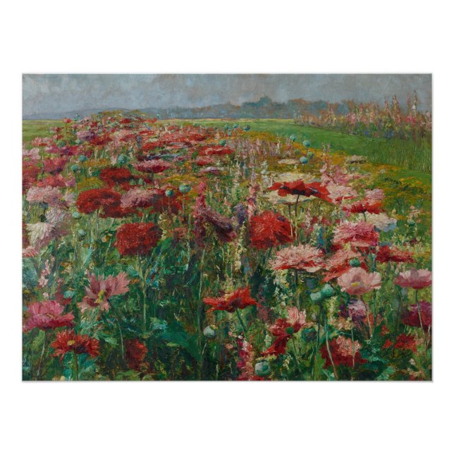 Póster Cachorros en flor - Olga Wisinger-Florian (Anverso)