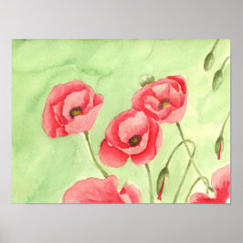 Póster Cachorros rojos en un campo verde