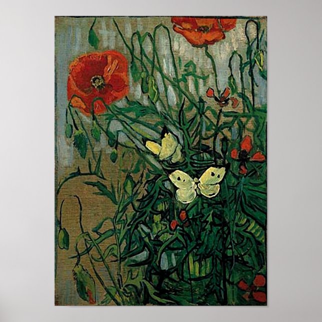 Póster Cachorros y mariposas (F748) Bella Artes Van Gogh (Frente)