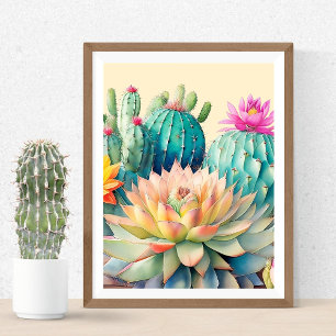 Póster Cacti Y Suculento