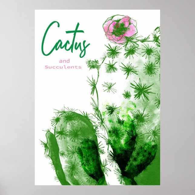 Póster Cactus And Succulents (Frente)