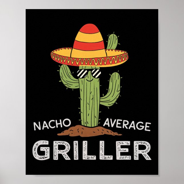 Póster Cactus Bbq Humor Grill Cooki (Frente)