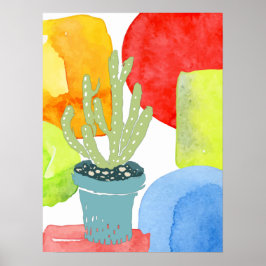 Póster Cactus coloridas