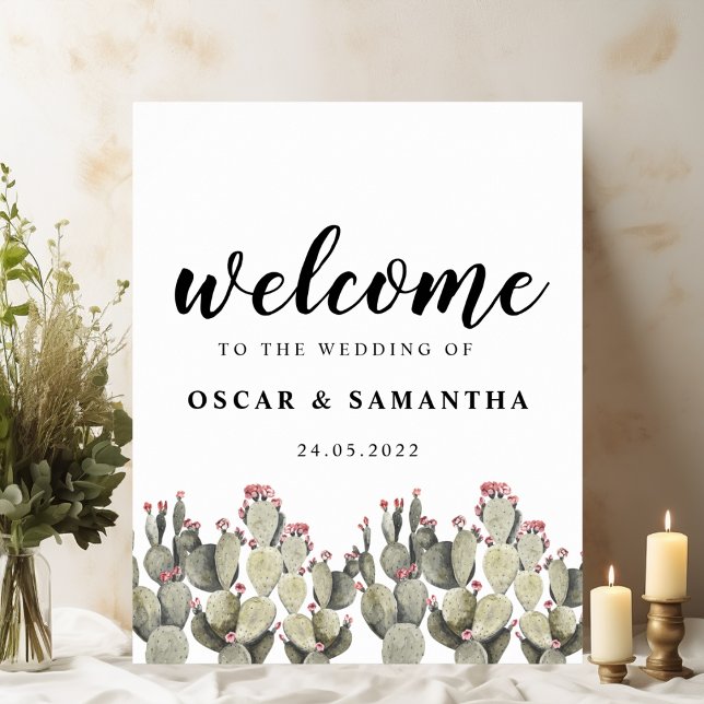 Póster Cactus de acuarela verde moderno (Subido por el creador)