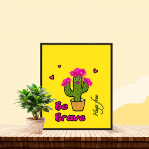 Póster Cactus de color verde