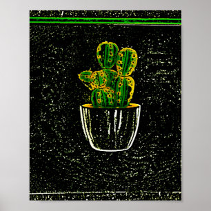 Póster Cactus dibujado