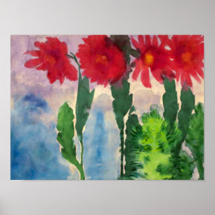 Póster Cactus en Flor Emil Nolde