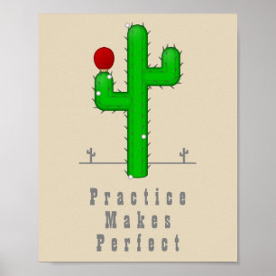 Póster Cactus Hace Perfecto