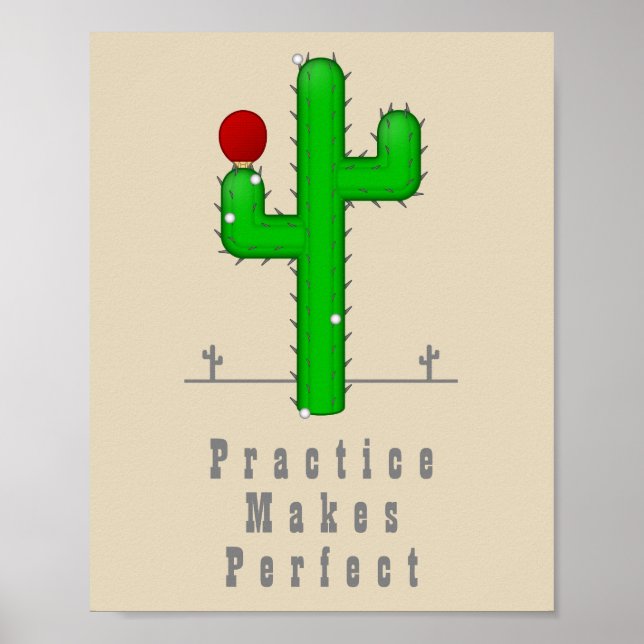 Póster Cactus Hace Perfecto (Frente)