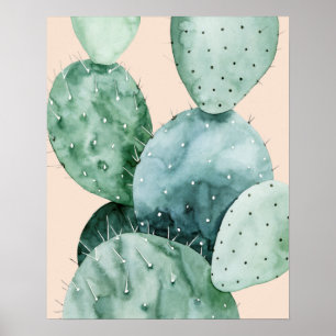 Póster Cactus on Coral