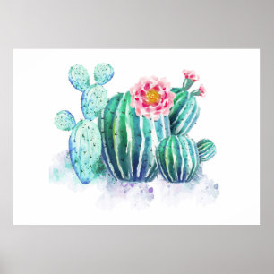 Póster Cactus Painted