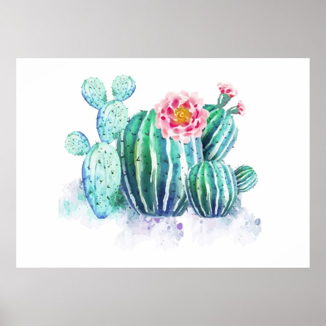 Póster Cactus Painted (Frente)
